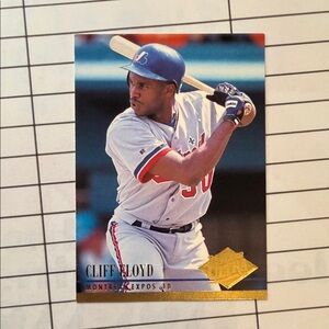 Baseball Trading Card with Blue and Gray Uniform